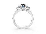 White gold Three-Stone Fancy Black Oval Cut Cut Solitaire Ring with Classic Prong Setting_15