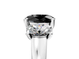 White gold Three-Stone Fancy Black Oval Cut Cut Solitaire Ring with Classic Prong Setting_17