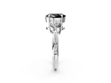 White gold Three-Stone Fancy Black Oval Cut Diamond Channel Set Engagement Ring with Prong Setting_14