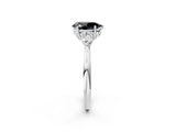 White gold Three-Stone Fancy Black Pear Cut Brilliant Diamond Solitaire Ring with Tapered Band and Four-Prong Setting_21