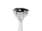 White gold Three-Stone Fancy Black Pear Cut Brilliant Diamond Solitaire Ring with Tapered Band and Four-Prong Setting_24