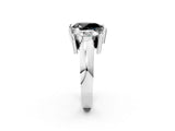 White gold Three Stone Fancy Black Pear Cut Cut Channel Set Diamond Ring_26