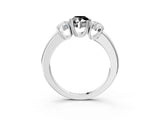 White gold Three-Stone Fancy Black Pear Cut Cut Diamond Ring with Channel Set Band and Four-Prong Setting_15