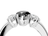 White gold Three-Stone Fancy Black Pear Cut Cut Diamond Ring with Channel Set Band and Four-Prong Setting_16