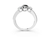 White gold Three-Stone Fancy Black Pear Cut Cut Diamond Ring with Channel Set Band and Four-Prong Setting_33