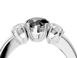 White gold Three-Stone Fancy Black Pear Cut Cut Diamond Ring with Channel Set Band and Four-Prong Setting_34