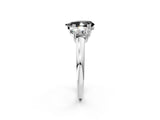 White gold Three-Stone Fancy Black Pear Cut Cut Diamond Ring with Channel Set Band and Four-Prong Setting_62