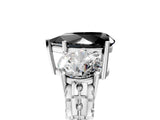White gold Three-Stone Fancy Black Pear Cut Cut Diamond Ring with Channel-Set Band and Prong Setting_17