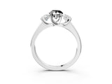 White gold Three-Stone Fancy Black Pear Cut Cut Solitaire Ring with Classic Prong Setting_15