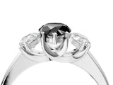 White gold Three-Stone Fancy Black Pear Cut Cut Solitaire Ring with Classic Prong Setting_16