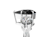 White gold Three-Stone Fancy Black Pear Cut Diamond Channel Set Engagement Ring with Prong Setting_17