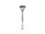 White gold Three-Stone Fancy Black Princess Cut Cut Diamond Pavé Band with Prong Setting_29