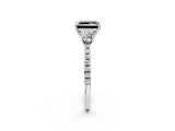 White gold Three-Stone Fancy Black Princess Cut Cut Diamond Pavé Band with Prong Setting_35