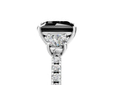 White gold Three-Stone Fancy Black Princess Cut Cut Diamond Pavé Band with Prong Setting_39