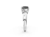 White gold Three-Stone Fancy Black Princess Cut Cut Diamond Ring with Channel Set Band and Four-Prong Setting_14
