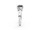 White gold Three-Stone Fancy Black Princess Cut Cut Diamond Ring with Channel Set Band and Four-Prong Setting_38