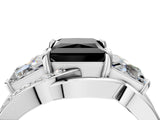 White gold Three-Stone Fancy Black Princess Cut Cut Diamond Split Shank Prong Set Ring_40