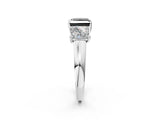 White gold Three-Stone Fancy Black Princess Cut Cut Solitaire Ring with Classic Prong Setting_14