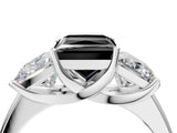 White gold Three-Stone Fancy Black Princess Cut Cut Solitaire Ring with Classic Prong Setting_16
