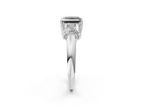 White gold Three-Stone Fancy Black Princess Cut Diamond Engagement Ring with Prong Setting_17