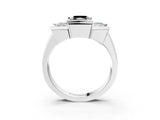 White gold Three Stone Fancy Black Radiant Cut Cut Channel Set Diamond Ring_27