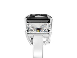 White gold Three-Stone Fancy Black Radiant Cut Cut Diamond Engagement Ring with Flat Band and Four-Prong Setting_17