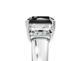 White gold Three-Stone Fancy Black Radiant Cut Cut Diamond Ring with Channel Set Band and Four-Prong Setting_53