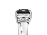 White gold Three-Stone Fancy Black Radiant Cut Cut Diamond Ring with Channel Set Band and Four-Prong Setting_59