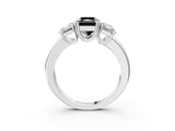 White gold Three-Stone Fancy Black Radiant Cut Cut Diamond Ring with Channel Set Band and Four-Prong Setting_63