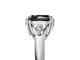 White gold Three-Stone Fancy Black Radiant Cut Cut Diamond Ring with Trillion Side Stones and Four-Prong Setting_16