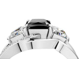 White gold Three-Stone Fancy Black Radiant Cut Cut Diamond Split Shank Prong Set Ring_4