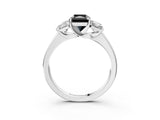 White gold Three-Stone Fancy Black Radiant Cut Cut Solitaire Ring with Classic Prong Setting_15