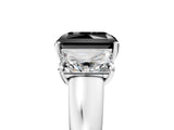 White gold Three-Stone Fancy Black Radiant Cut Cut Solitaire Ring with Classic Prong Setting_17