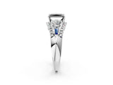 White gold Three-Stone Fancy Black Radiant Cut Diamond Engagement Ring with Pave Band and Prong Setting_14