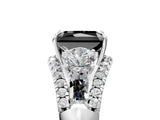 White gold Three-Stone Fancy Black Radiant Cut Diamond Engagement Ring with Pave Band and Prong Setting_17