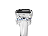 White gold Three-Stone Fancy Black Radiant Cut Diamond Engagement Ring with Prong Setting_20