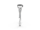 White gold Three-Stone Fancy Black Radiant Cut Diamond Pavé Band with Four-Prong Setting_2