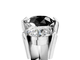 White gold Three Stone Fancy Black Round Cut Cut Channel Set Diamond Ring_29