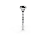 White gold Three-Stone Fancy Black Round Cut Cut Diamond Pavé Band with Prong Setting_47