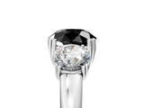 White gold Three-Stone Fancy Black Round Cut Cut Diamond Ring with Channel Set Band and Four-Prong Setting_17