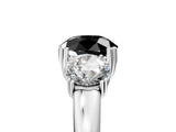 White gold Three-Stone Fancy Black Round Cut Cut Diamond Ring with Channel Set Band and Four-Prong Setting_35