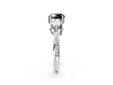 White gold Three-Stone Fancy Black Round Cut Diamond Channel Set Engagement Ring with Prong Setting_14