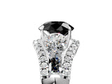 White gold Three-Stone Fancy Black Round Cut Diamond Engagement Ring with Pave Band and Prong Setting_17