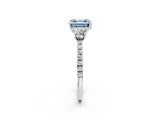 White gold Three-Stone Fancy Blue Asscher Cut Cut Diamond Pavé Band with Prong Setting_29