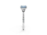 White gold Three-Stone Fancy Blue Asscher Cut Cut Diamond Pavé Band with Prong Setting_35