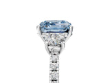 White gold Three-Stone Fancy Blue Asscher Cut Cut Diamond Pavé Band with Prong Setting_38