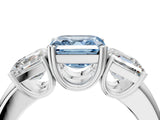 White gold Three-Stone Fancy Blue Asscher Cut Cut Diamond Ring with Channel Set Band and Four-Prong Setting_16
