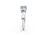 White gold Three-Stone Fancy Blue Asscher Cut Cut Diamond Ring with Channel Set Band and Four-Prong Setting_38