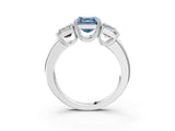 White gold Three-Stone Fancy Blue Asscher Cut Cut Diamond Ring with Channel Set Band and Four-Prong Setting_39