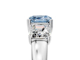 White gold Three-Stone Fancy Blue Asscher Cut Cut Diamond Ring with Channel Set Band and Four-Prong Setting_41